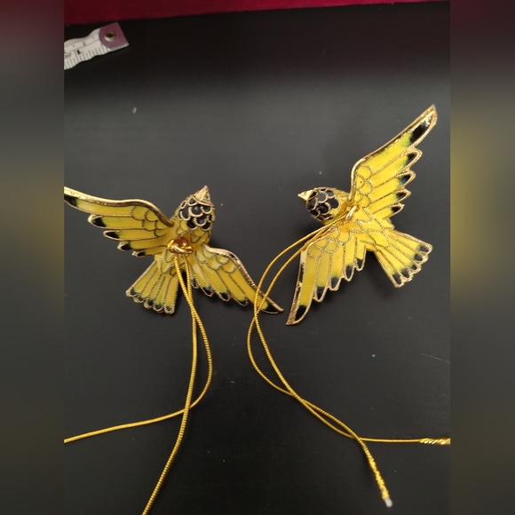 Vintage Dillard's Collectible Cloisonne Ornament Bird Set - Picture 10 of 13